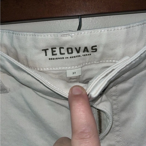 Tecovas Women's Straight Leg High Rise White Jeans Size 31X30 EUC Cowgirl Rodeo - Picture 4 of 9